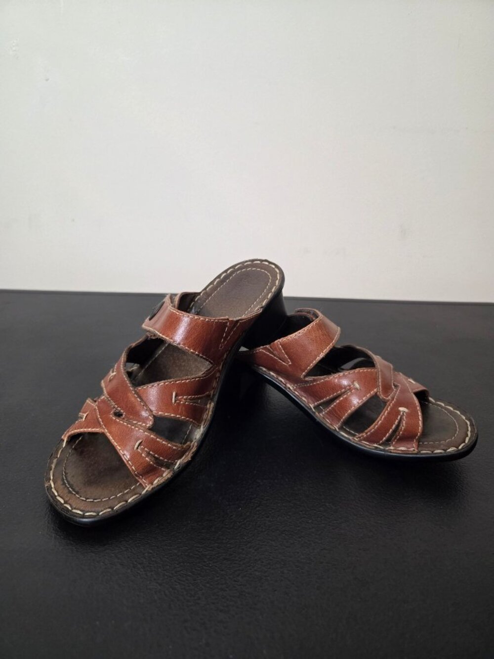 Josef Seibel Lorraine Leather Slides European Comfort Shoes, Boho Strappy Sandal